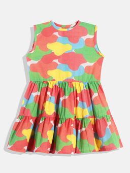 VASTRARTH - Multi-Color Print Organic Cotton A-Line Dress