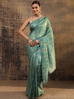 Libas - Rama Floral Woven Design Saree With Unstitched Blouse