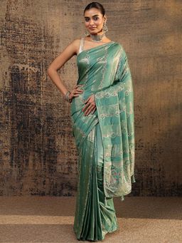Libas - Rama Ethnic Motifs Woven Design Saree With Unstitched Blouse