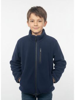 Alan Jones - Boys Navy Blue Fleece Full Sleeves Jacket