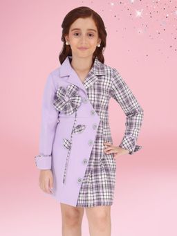 Cutecumber - Girls Purple Polyester Full Sleeves Dress