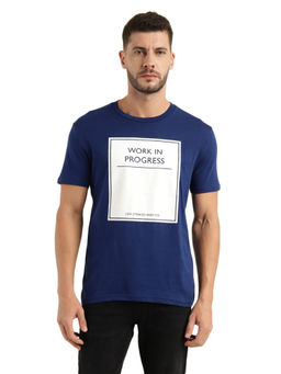 Levi's - Men Crew Neck Graphic Blue T-shirt