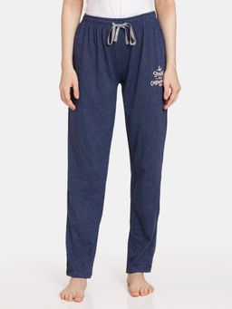 Zivame - Rosaline Reclaimed Nature Knit Cotton Pyjama - Ocean Cavern Blue