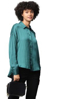 ONLY - Women Solid Green Shirt