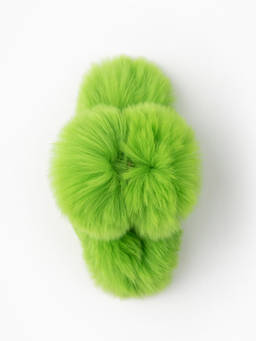 Cider - Fuzzy Solid Women's Soft Faux Fur Hair Claw Clip Green