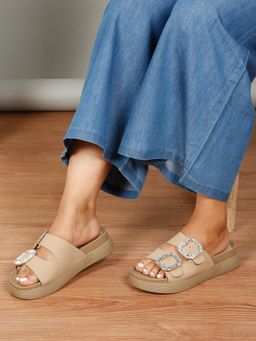 Flat n Heels - Women Sandals Beige
