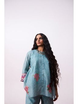 PANTS AND PAJAMAS - Abhinaya Blue Printed Tunic