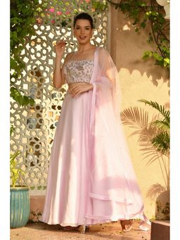 Sunanta Madaan - Pink Designer Lehenga with Top and Dupatta