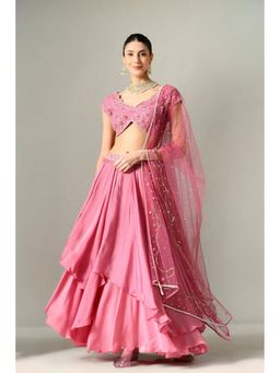Sunanta Madaan - Mauve Lehenga with Blouse and Dupatta