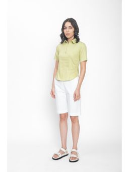 Contemponari - Green Embroidered Caprese Top