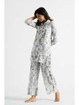 Mamicha - Ivory Printed Safari Ready-To-Wear Co-Ord (Set of 2)