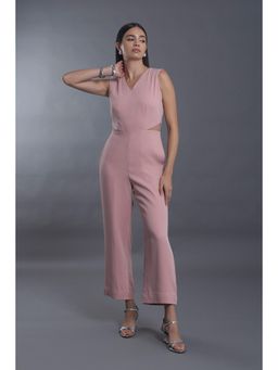 VANTEN - Pink Solid/Plain Ivy Jumpsuit