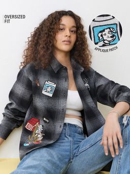 The Souled Store - Black Pets Stories Dalmations Oversized Shirt