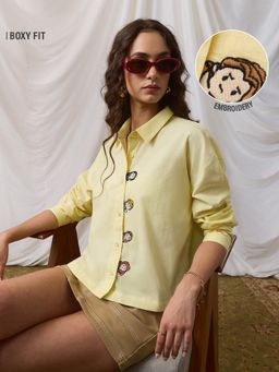 The Souled Store - Yellow Official Disney The Princess Story Oversized Shirt