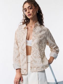 The Souled Store - Beige Official Harry Potter Marauder's Map Relaxed Shirt
