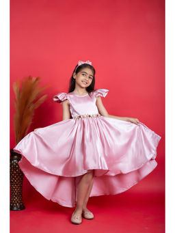 Jelly Jones - Girls Pink Dress with Embellished Belt