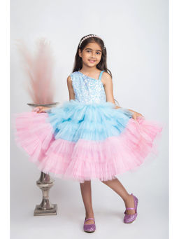 Jelly Jones - Girls Blue Layered Dress