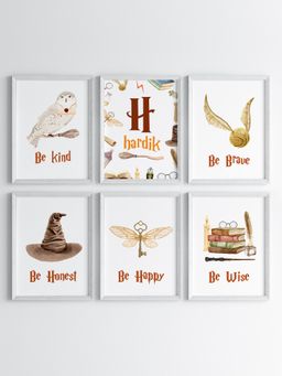 My Kids Wall - Magical Wizard Motivational Wall Art (Framed)-White (32x23 cm)