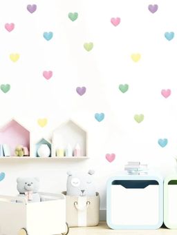 My Kids Wall - Lovely Hearts Wall Stickers-Multi-Color (38x25.5 cm)