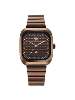 Fastrack - Men Brown Vyb Maverick Quartz Analog Metal Strap Watch (FV30001QM03W) (M)