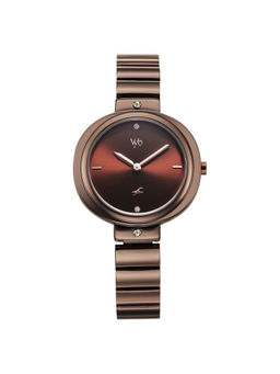 Fastrack - Women Brown Vyb Diva Quartz Analog Metal Strap Watch (FV60075QM01) (M)