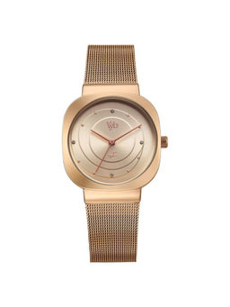Fastrack - Women Rose Gold Vyb Mirage Quartz Analog Metal Strap Watch (FV60077WM01) (M)