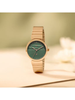 Fastrack - Women Green Vyb Charmer Quartz Analog Metal Strap Watch (FV60078WM01) (M)