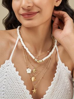 Joker and Witch - Joker & Witch Women Nessa White Seashell Layered Necklace