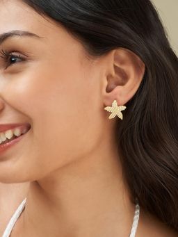 Joker and Witch - Joker & Witch Women Bree Starfish Gold Seashell Stud Earrings
