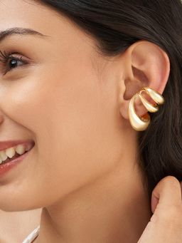Joker and Witch - Joker & Witch Women Fusemi Gold Mixed Metal Ear Cuff