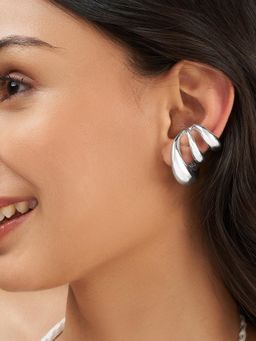 Joker and Witch - Joker & Witch Women Fusemi Silver Mixed Metal Ear Cuff