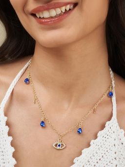Joker and Witch - Joker & Witch Women Blue-Drop Evil Eye Necklace