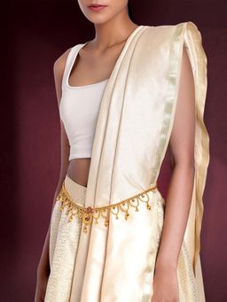 Peora - Women Gold Plated Kundan Adjustable Kamar Bandh