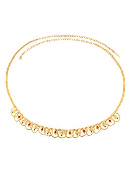 Peora - Women Gold Plated Faux Kundan Multi-Color Chain Kamar Bandh