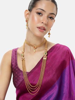 Peora - Women Gold Plated Multi-Color Ethnic Jewellery Set