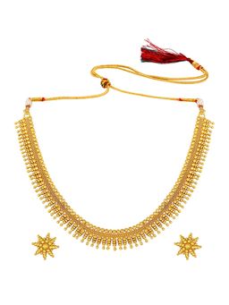 Peora - Women Gold Plated Maharani Necklaces Set