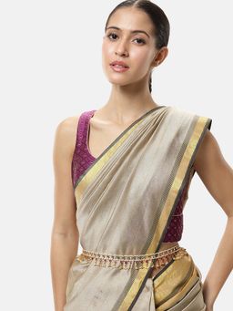 Peora - Women Gold Plated Faux Kudan Pink Crystals and Beads Kamar Bandh