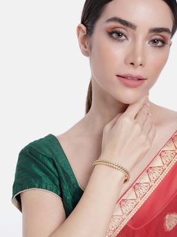 Peora - Women White Cubic Zirconia Bangles (2.6) (Pack of 2)