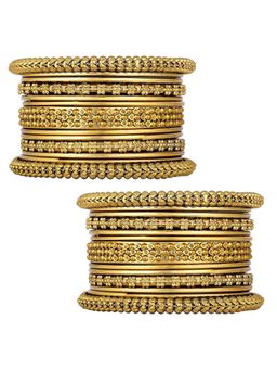 Peora - Women Gold Plated Metal Bangles (2.6) (Pack of 26)