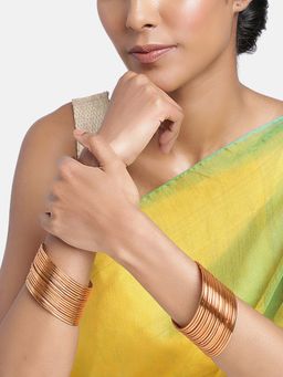 Peora - Women Rose Gold Plated Metal Bangles (2.6) (Pack of 36)