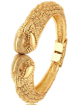 Peora - Women Gold Plated Peacock Style Kangan Thick Cuff