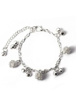 Peora - Women Silver Plated American Diamond Bracelet