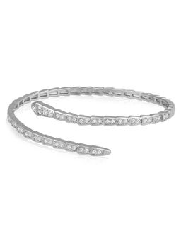 Peora - Women Silver Plated Cubic Zirconia Style Bracelet