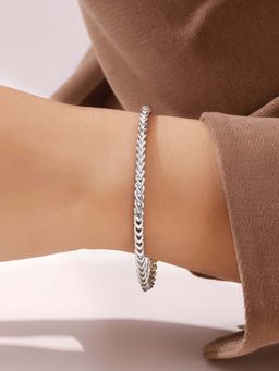 Peora - Women Silver Plated Stylish Chain Link Bracelet