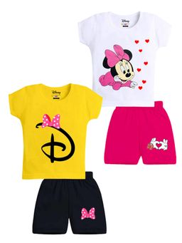 Kuchipoo - DISNEY BY Baby Girls Minnie Casual T-Shirt with Shorts (Set of 4)