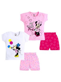 Kuchipoo - DISNEY BY Baby Girls Minnie Casual T-Shirt with Shorts (Set of 4)