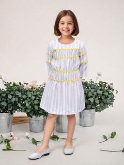 Toonyport - Girls Lavender Printed A-Line Dress