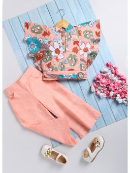 Toonyport - Girls Floral Pink Printed Co-Ord (Set of 2)