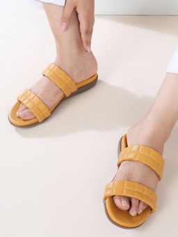 Inc.5 - Mustard Casual Open Toe Flats