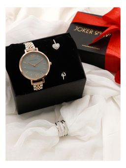 Joker and Witch - Joker & Witch Admire Grey Love Triangle Watch & Bracelet With Ring For Women (Pack of 3) (JWLT9)